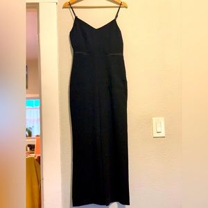 ANTHROPOLOGIE Black Maeve Magdalena V-Neck Adjustable Straps Jumpsuit.